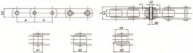 TransDrive FV Series Conveyor Chain Hollow Pin