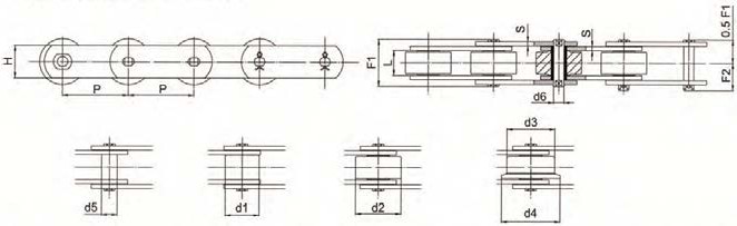 TransDrive FV Series Conveyor Chain Solid Pins