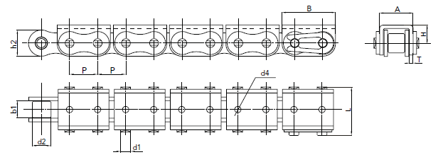 TransDrive Roller Chain with U Type Attachment