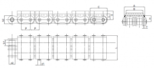 TransDrive Roller Chain with U-type Vulcanised Profiles