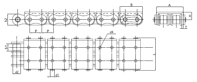 TransDrive Roller Chain with U Type Attachment