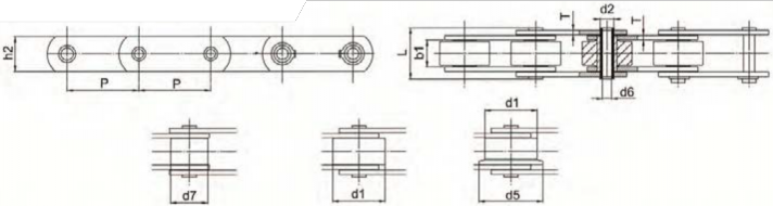 TransDrive M Series Conveyor Chain Hollow Pins