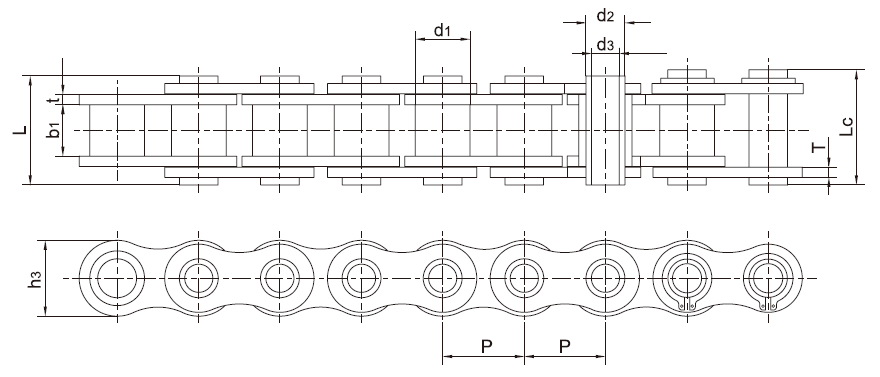 TransDrive Hollow Pin Chain ANSI standard