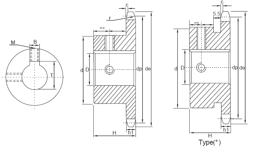 TransDrive Finished Bore Sprockets Drawing