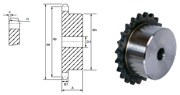 TransDrive Pilot Bore Sprockets