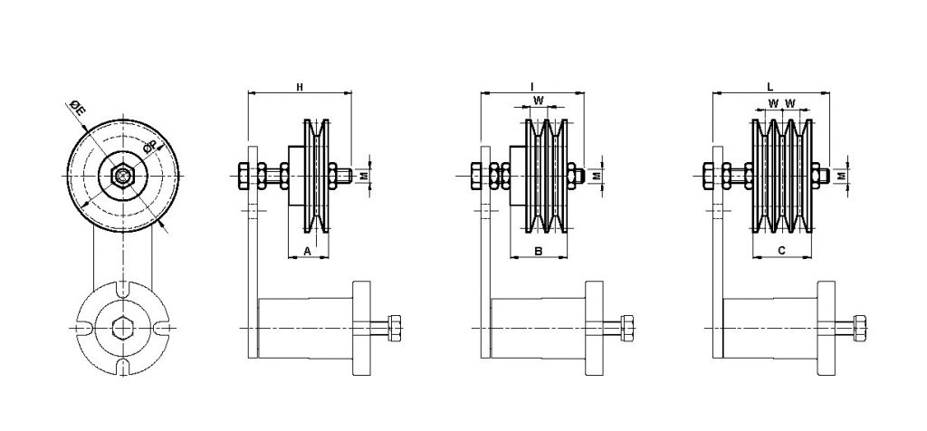 Tensioner SP (Z-A-B) Pulley drawing