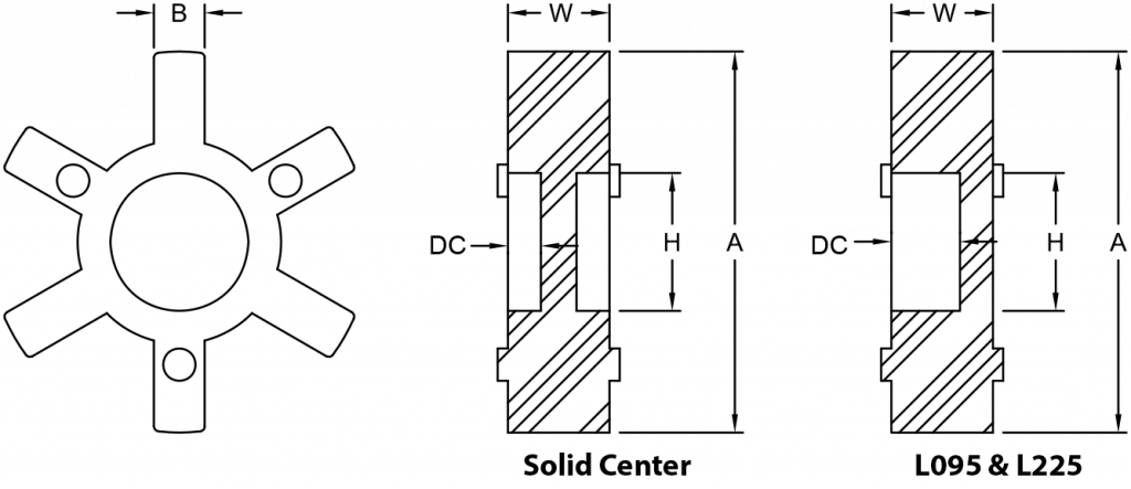 Element Drawing L Jaw Coupling