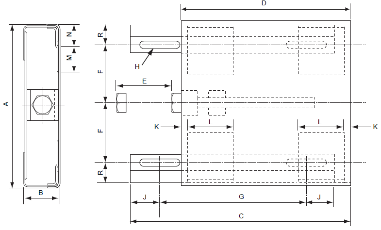 TransDrive Standard Motor Mounts drawing