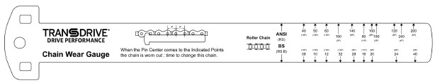 TransDrive Chain Wear Gauge drawing
